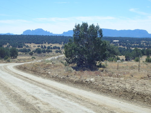 GDMBR: The El Malpais Range, Cebolla Wilderness Mountains, and the Acoma Pueblo Reservation Mountains.